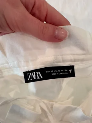 ZARA White Linen Shorts thumbnail 3