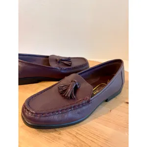 Purple Genuine Leather Tassel Loafer Slip on Shoe Size Women's 5 Deadstock NEW thumbnail 9