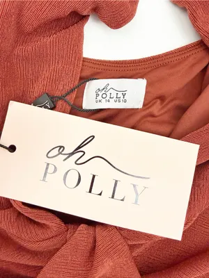 Oh Polly Margot Hardware Detail Cut-Out Halterneck Maxi Dress Auburn Brown thumbnail 12