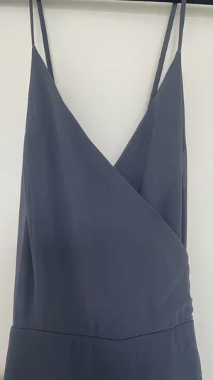 Lulus In Love Forever Granite Blue Lace-Up High-Low Maxi Dress thumbnail 3