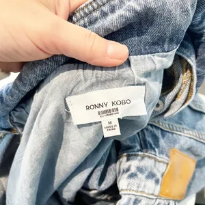 Ronny Kobo Eugene Long Sleeve Denim One Piece Jumpsuit Blue Medium thumbnail 3