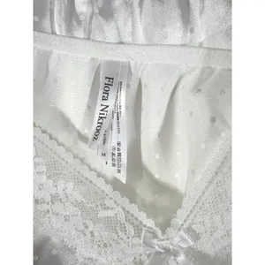 Flora Nikrooz Tiana Jacquard Cami Set Ivory Lace Satin Pajamas Q81619 Medium M thumbnail 4