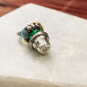 Brighton Colorful Flowerpot Charm Enameled thumbnail 3