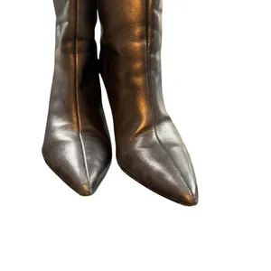 Bota Salto Alto Women's Black Leather Pointed Toe Ankle Boots 3" Heel Size 8.5 thumbnail 14