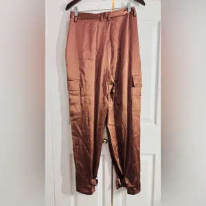 Aritzia Babaton Refined High-waisted satin cargo pants - Size: 8 thumbnail 3
