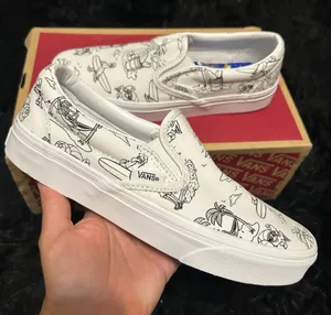 VANS white u-color u-paint slip on shoes sneakers women’s 7 new thumbnail 1