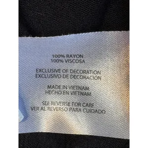 Orvis Black Rayon Button Front Blouse Relaxed V Neck Top Women’s Large thumbnail 9