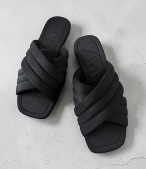 ZARA Black Dress Sandals Size 38 / US 8 Shoes thumbnail 1