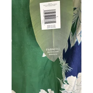 FARM Rio Soft Garden Linen-Blend Mini Dress Size Small Green Blue NWT thumbnail 10