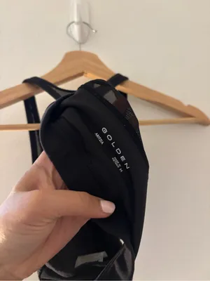 Aritzia golden LIFE strive sports bra in black thumbnail 3