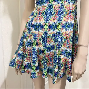 Do&Be Watercolor Printed Cut Out Strapless Dress S thumbnail 6