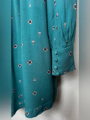 Free People Love Grows Teal Long-Sleeve Romper Size Large thumbnail 8
