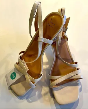 A New Day Women's Irene Tan and Cream Strappy Heeled Sandals size 9.5 thumbnail 1