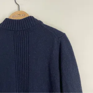 Boden Wool Alpaca Blend Open Front Cardigan Sweater Jacket Coatigan Navy size S thumbnail 6