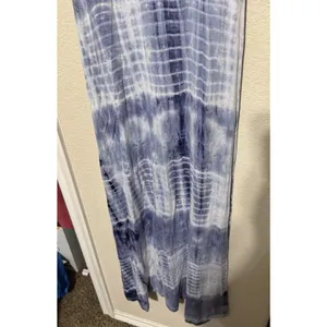 Ya‎ Los Angeles Maxi Dress Long Blue Tie Dye Spaghetti Strap Womens Small thumbnail 3