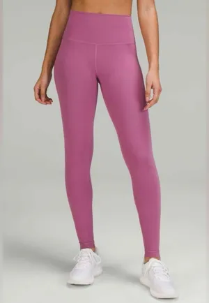 NWT Lululemon Wunder Train High Rise Tight 28” Leggings Velvet Dust Pink Size 14 thumbnail 2