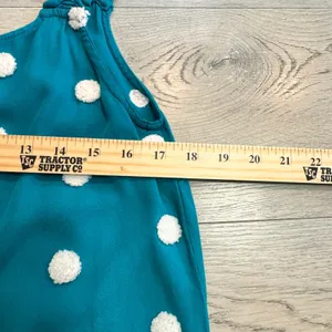 Blu Pepper Pom Pom Tank Top Sleeveless Casual Summer Teal Top Size Large‎ L thumbnail 7