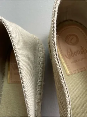Casual Two-Tone Blue and Beige Espadrille Flats thumbnail 6