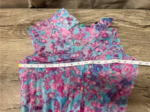 Gryphon Pink Blue‎ Green Floral Mini Dress size small thumbnail 7