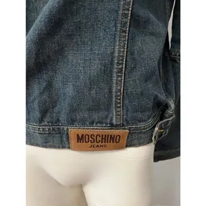 Vtg Moschino Womens Denim Jacket 12 Grunge Steampunk Alternative Western Luxury thumbnail 7