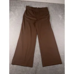 NWT Halara Wide Leg Stretch Trousers‎ Brown High Waist Smart Casual Size xl thumbnail 2