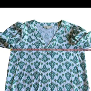 Loft floral medallion bell sleeve blouse size M thumbnail 10