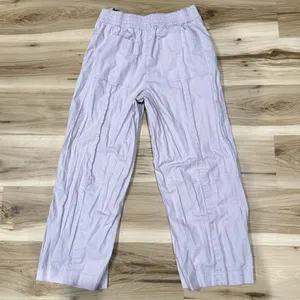 ATM Anthony Thomas Melillo Poplin Wide Leg Crop Pants Purple Women’s 12 thumbnail 5