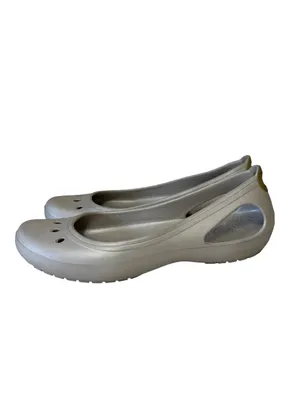 Crocs Malindi Ballet Flats in Silver Gray - Size Women’s 9 thumbnail 5