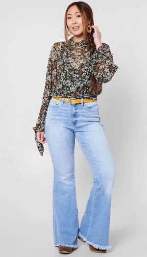 Free People All Dolled Up Mesh Floral Sheer Cropped Front Insert Lining Blouse M thumbnail 3