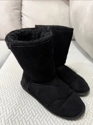 Bearpaw Black Suede Sheepskin/Wool Lined Winter Ladies 8 Boots thumbnail 2