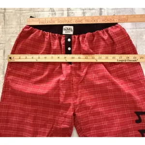 NWT Von Dutch Red Plaid Lounge Pants Y2K Logo Button Fly Pajama Bottoms Sz S thumbnail 7