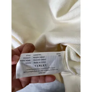 Varley Woods Sweat Sweatshirt Medium Ivory Cream Mock Neck Pullover‎ Athleisure thumbnail 5