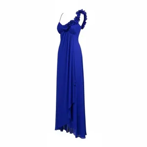 Adrianna‎ Papell Hailey One Shoulder Ruffle Chiffon Prom Gown Formal Women's 14 thumbnail 2