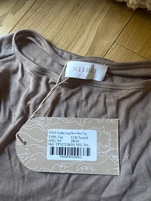 Meshki Coraline Long Sleeve Sheer Top - Neutral thumbnail 2