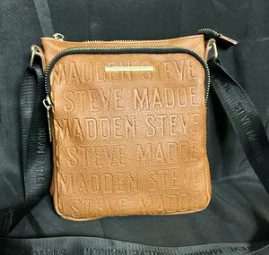 Steve Madden Tan Embossed Logo Crossbody Bag thumbnail 1