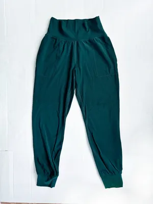 Athleta Salutation Jogger High Rise Lounge Pants - Size S - Forest Green thumbnail 2