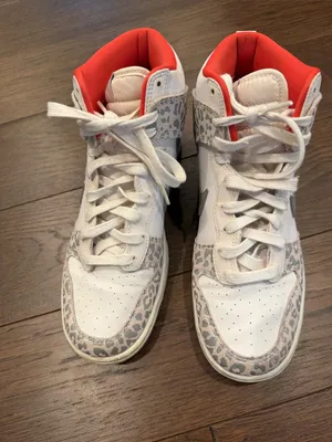 Nike Dunk High Skinny White-Medium Grey-Sunburst Womens Sz 9 - C39-306 thumbnail 3