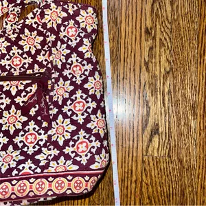 Vera Bradley Burgundy Medallion Shoulder Tote Bag w/ Front Zipper Pocket thumbnail 8
