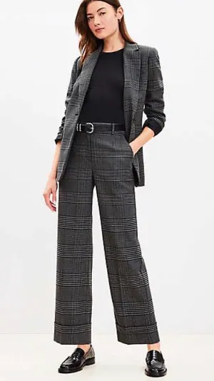 Loft plaid Suit size 10 Blazer and pants thumbnail 3
