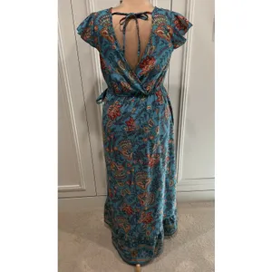 Band Of The‎ Free Faux Wrap Maxi Dress Floral Boho Peasant Romantic Cottagecore thumbnail 7