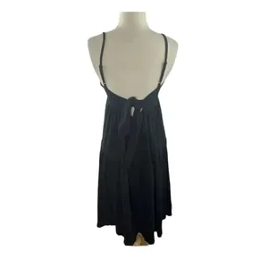 J.Crew Knit Tiered Dress Tie Back Black NWT XL thumbnail 3
