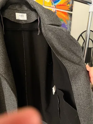 Zara Women’s Basic Gray Open Long Mid Coat Fall Winter Jacket Size Small thumbnail 6