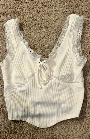 Fitz + Eddi White Crop Top thumbnail 1