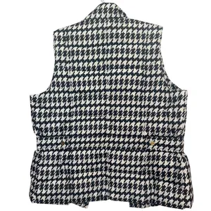 Madison Women's Sleeveless Black White Houndstooth Print Zip Up Vest Size‎ XL thumbnail 3