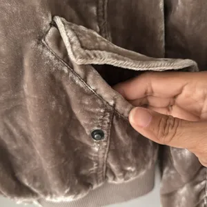 Free People Women's Crushed Velvet Bomber Jacket Boho Holiday Date Night thumbnail 4