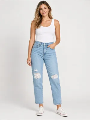 Madewell Perfect Vintage Jeans 25 Light Wash Distressed High Rise thumbnail 9