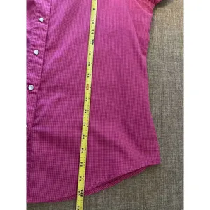 Wrangler Wrancher Womens Long Sleeve Shirt Pearl Snap Button Up Pink Medium thumbnail 6