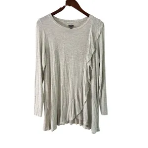 Aerie Women's Long Sleeve Ruffle Front‎ Tunic Top - Size Large thumbnail 6