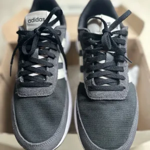 Adidas Run 70s Black and White Sneakers with Classic Stripes thumbnail 3