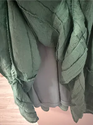 Entro Sage Green Crochet-Neck Boho Dress – Excellent Condition (Size L) thumbnail 7